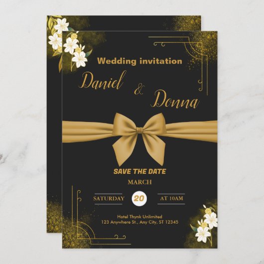 BREITERINVITATION ZOLLBAR EINLADUNG (Vorne/Hinten)