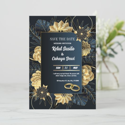 BREITERSUCHUNG, SAVE THE DATE EINLADUNG (Stehend Vorderseite)