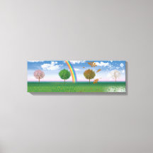 Breites Leinwand drucken vier Jahreszeiten digital