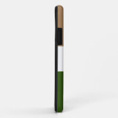 Breites Mocha Brown White Hunter Green Strips Case-Mate iPhone Hülle (Hinten/Rechts)