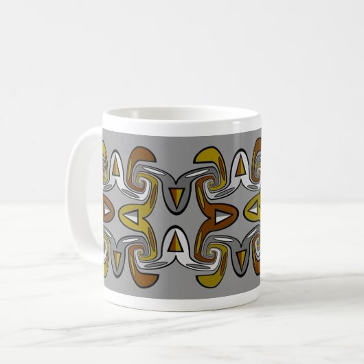 Breites modernes trifft Stammes- 2 Kaffeetasse (Vorderseite Links)