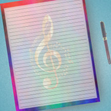 Breites Regal Gold Musik Treble Clef Brillenfarben