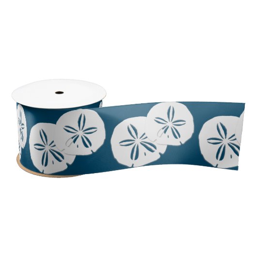 Breites Sand Dollar Navy Blue Craft Ribbon Satinband (Spule)