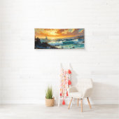 Breites Seascape Mittelmeer Goldener Sonnenunterga Banner (Insitu)