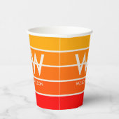 Breites Sonnenaufgang Strickmonogramm Persönliches Pappbecher (Rechts)