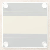 Breites Sportzentrum Golden Tan Racing Streifen au Glasuntersetzer (Rückseite)