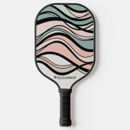 Breites tans geometrisches Monogramm Carbon Fibre Pickleball Schläger