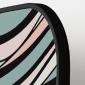 Breites tans geometrisches Monogramm Carbon Fibre Pickleball Schläger (Linke Seite)