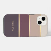 Breitgestrichener moderner Monogramm-Name iPhone Hülle (Rückseite (Horizontal))