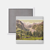 Breithorn aus Wengen, Berner Oberland, Schweiz Magnet (Vorderseite/Rückseite)