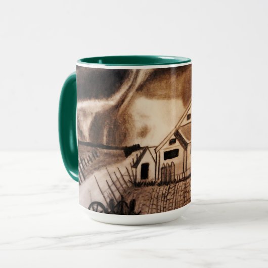 BREITKARTE DER OZ GALE FARM TASSE (Vorderseite Links)