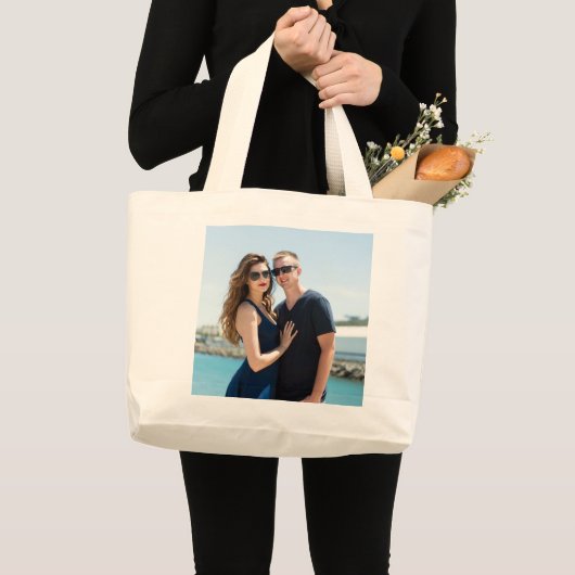 BREITKUPLE HINZUFÜGEN VON FOTO CUSTOM-TASCHE JUMBO STOFFBEUTEL (Vorderseite (Produkt))