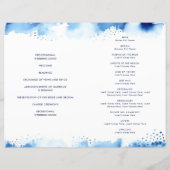 BREITZEREMONIE, handsigniert, blau, wasserfarbig (Rückseite)