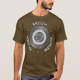 Breizh aeyn Bretagne Triskele Ermine keltischer Kn T-Shirt