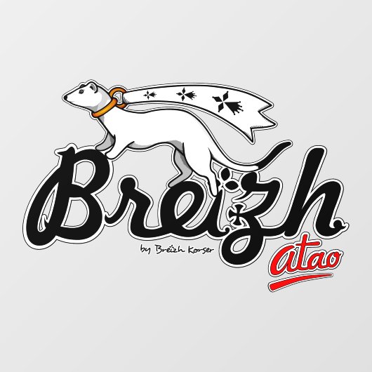 Breizh Atao Fensteraufkleber (Blatt)