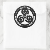 Breizh Triskel Runder Aufkleber (Tasche)