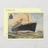 "Bremen" 1929 Postkarte (Vorne/Hinten)