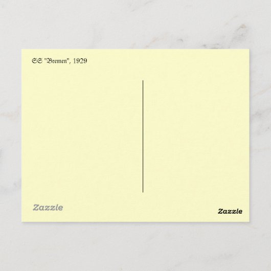 "Bremen" 1929 Postkarte (Rückseite)