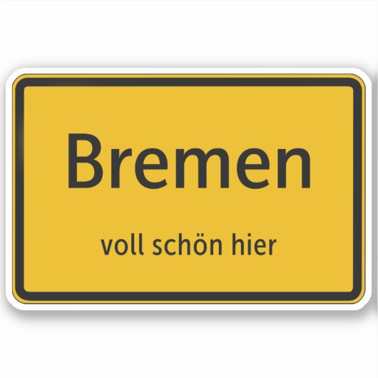 Bremen Aufkleber Sticker Autoaufkleber (Vorderseite)