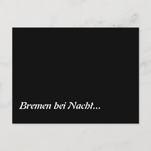 Bremen bei Nacht Postkarte (Vorderseite)