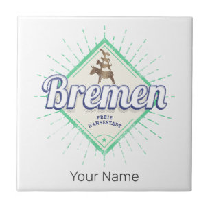 Bremen City Deutschland Retro Städtische Musiker V Fliese