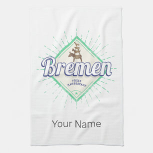 Bremen City Deutschland Retro Städtische Musiker V Geschirrtuch