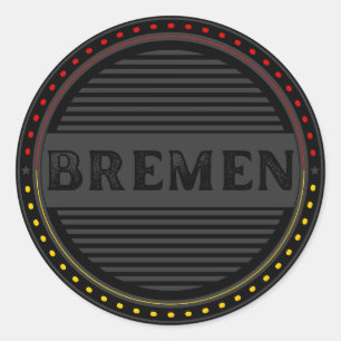 Bremen City Pride Emblem – Deutsche Identität Runder Aufkleber