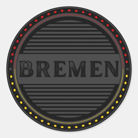 Bremen City Pride Emblem – Deutsche Identität Runder Aufkleber (Vorderseite)