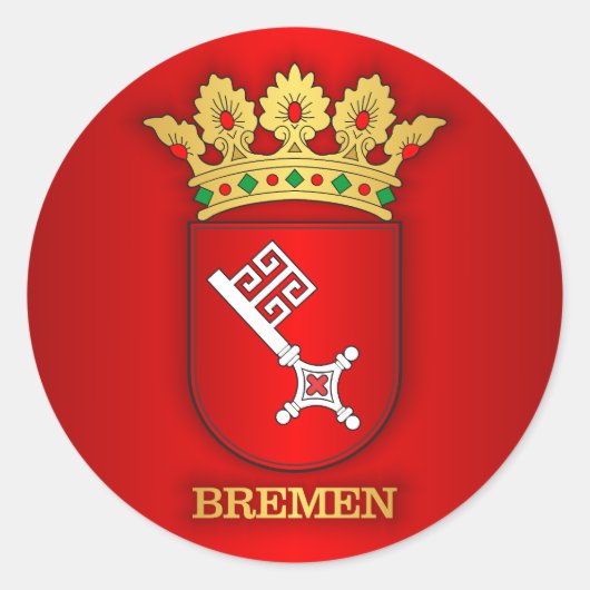 Bremen COA Runder Aufkleber (Vorderseite)