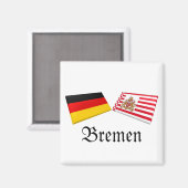 Bremen, Deutschland Flag Tiles Magnet (Vorderseite/Rückseite)