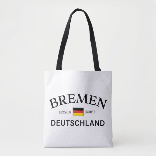 Bremen Deutschland koordiniert Deutschland Tasche (Vorderseite)