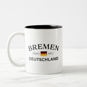 Bremen Deutschland koordiniert Deutschland Zweifarbige Tasse