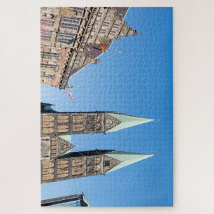 Bremen Deutschland Türme des St Petri Dom Puzzle