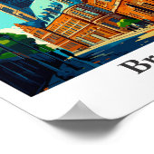 Bremen Deutschland Vintage Travel Portrait Poster (Ecke)