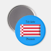 Bremen Flag Gem Magnet (Vorderseite/Rückseite)