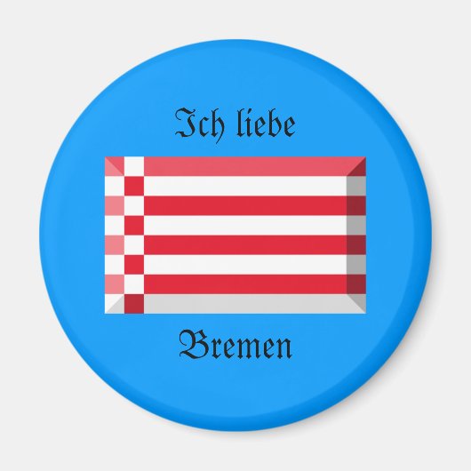 Bremen Flag Gem Magnet (Vorne)