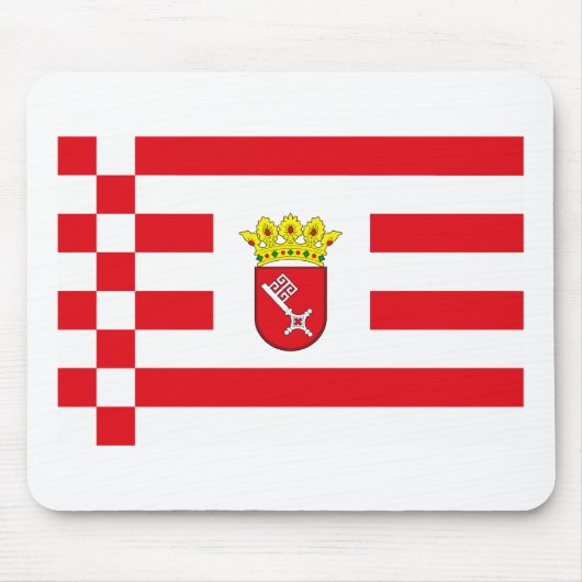 Bremen-Flagge Mousepad (Vorne)