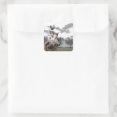 Bremen Musicians Fun Animal Story Quadratischer Aufkleber (Tasche)