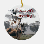 Bremen-Musiker-Spaß-Tier-Geschichte Keramik Ornament (Vorne)