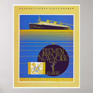 Bremen - New York in der 1. Klasse Poster