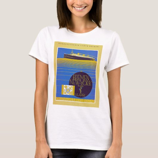 Bremen - New York in der 1. Klasse T-Shirt (Vorderseite)