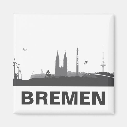 Bremen Skyline Kühlschrank Magnet (Vorne)