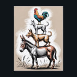 Bremen Town Musicians Statue Deutschland Postkarte<br><div class="desc">Bremen Town Musicians Statue Deutschland Postcard</div>