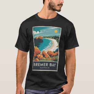 Bremer Bay Australia Illustration Travel Art Retro T-Shirt