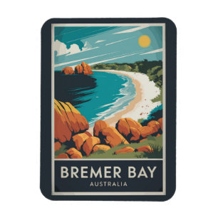 Bremer Bay Australien Illustration Reise Kunst Ret Magnet