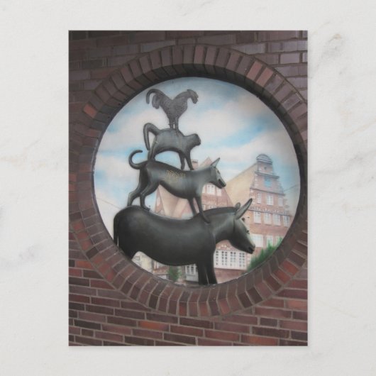 Bremer Stadtmusikanten Postkarte (Vorderseite)