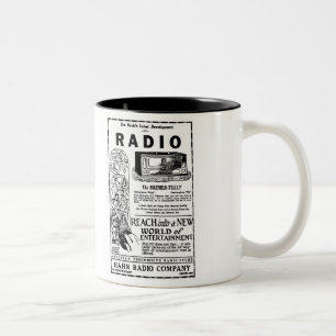 Bremer Tully Radioanzeigen-Tasse 1927 Zweifarbige Tasse