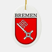Bremer Wappen Keramik Ornament (Vorne)