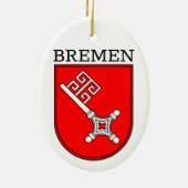 Bremer Wappen Keramik Ornament (Hinten)