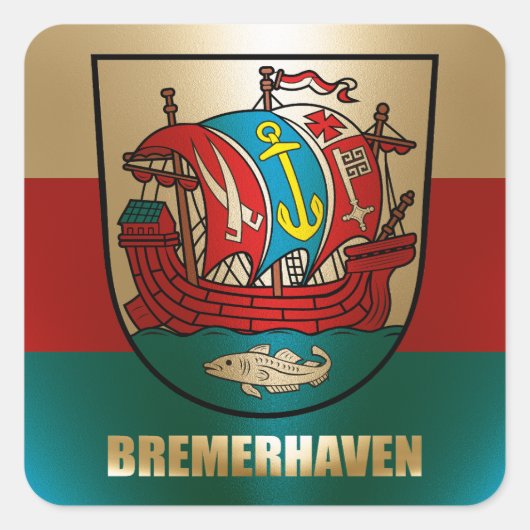 Bremerhaven Quadratischer Aufkleber (Vorderseite)